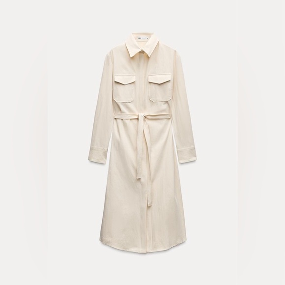 Chic Cream Button-Down Dress - Picture 4 of 8